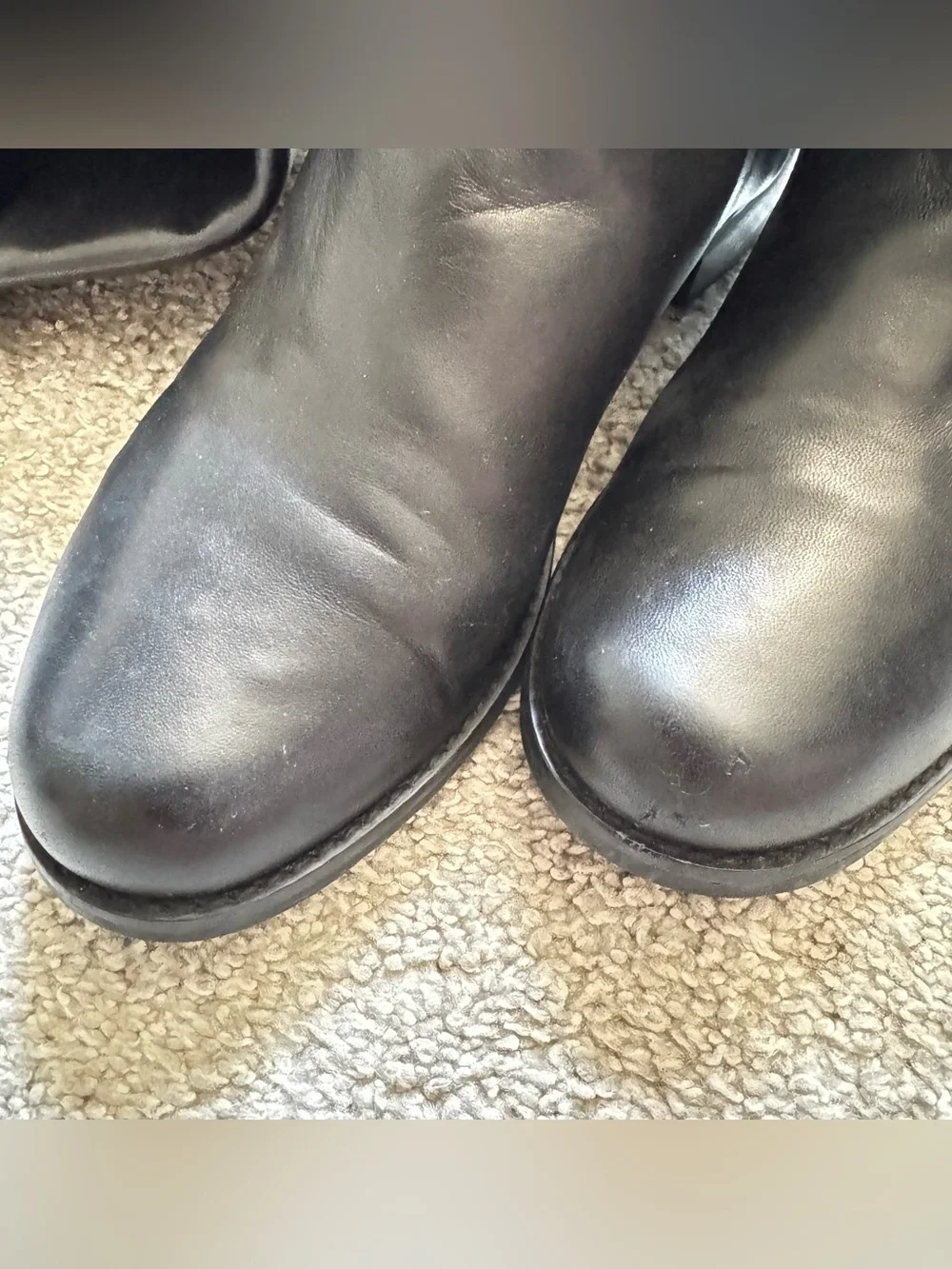 Stuart Weitzman 5050 Black Leather Over The Knee Stretch Boots Womens Flat Tall